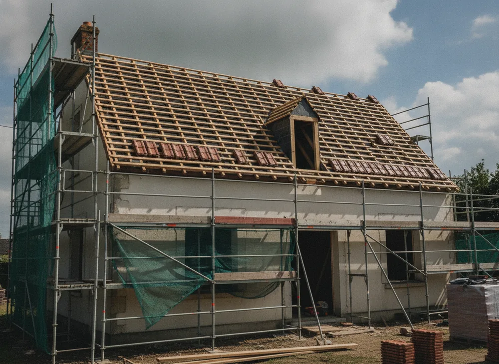 Réfection complète d’une toiture avec isolation par l’extérieur sur une maison rouennaise des années 1950